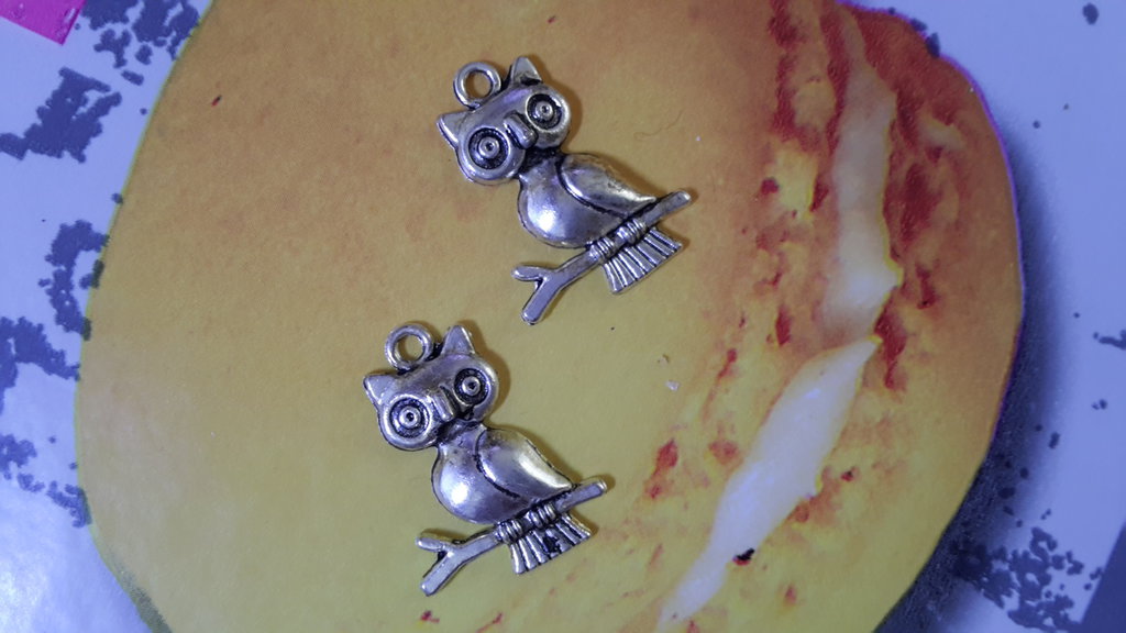Charm Gufo In Argento 925 Con Zirconi Verdi | Ciondolo A Scorrimento Per Bracciale | Finitura Anticata