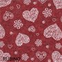 Pannolenci stampato romantic color rubino (rosso scuro melange) 20cm x 180cm