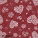 Pannolenci stampato romantic color rubino (rosso scuro melange) 20cm x 180cm
