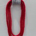 Collana di lana 3 fili tubolare rossa