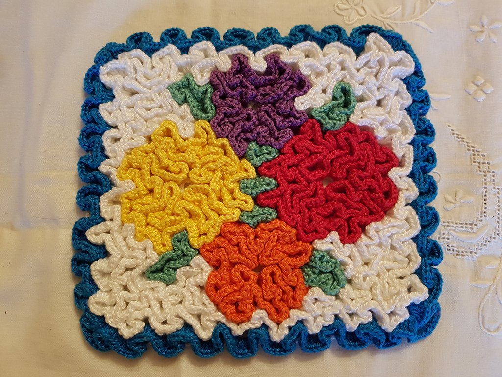 Sottopentola Rotondo In Cotone Fatto A Mano, 20x20x6 Cm, Per Piatti Caldi E Decorazione Cucina, Lavabile, Colore Grigio