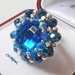 ANELLO REGOLABILE BLU E ARGENTO CON CABOCHON 