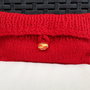 Pochette rossa portatrucchi in lana
