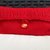 Pochette rossa portatrucchi in lana