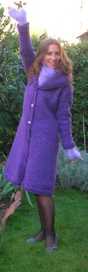 cappotto lana merino viola
