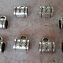 8 Charms cilindrico foro largo porta ciondolo in argento tibetano