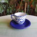 Tazzina da caffè con piattino in ceramica dipinta a mano. Le ceramiche di Ketty Messina.