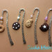 Segnalibro-segnaposto di metallo decorati con biscotti fatti a mano in fimo