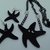 stelle marine in plexiglass nero collana e orecchini