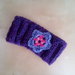 fascia in lana paraorecchie per bambina fatta a mano con fiore crochet