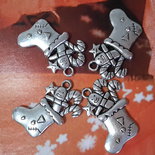 SUNNYCLUE 1 Scatola 40 Pezzi 10 Set Ciondoli Ali D'Angelo In Argento Alla Rinfusa Portachiavi