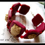 OWL BURGUNDY BANGLE BRACELET