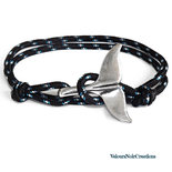 Bracciale coda di balena cordino paracord  blu