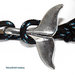 Bracciale coda di balena cordino paracord  blu