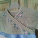 abito vestitino bambina fatto a mano ai ferri ricamato elegante cerimonia lino cotone 