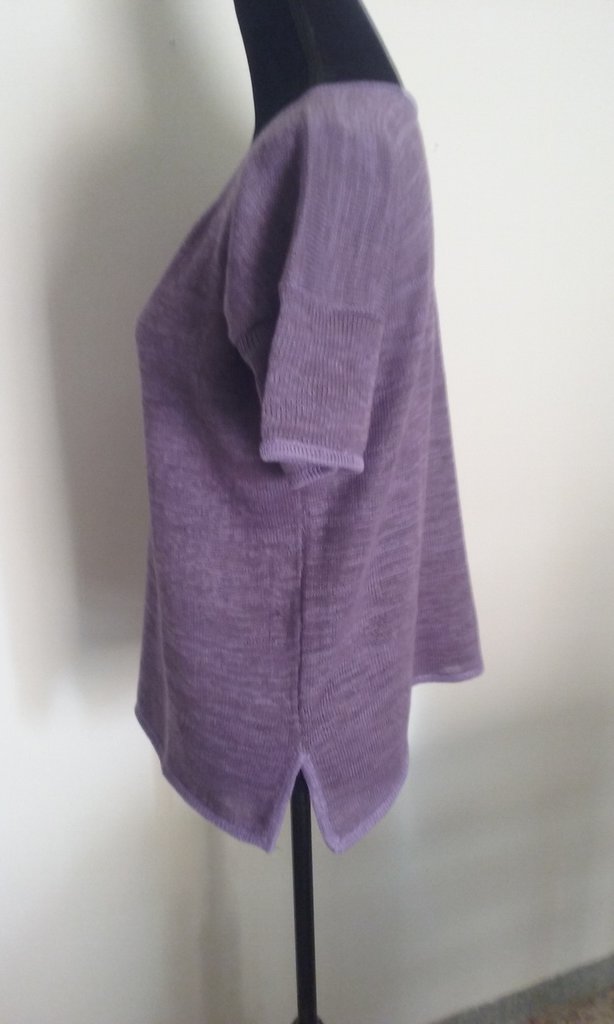 Camicetta in cotone e lino ricamata – Camicia ampia da donna