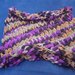 Scaldacollo in lana grossa multicolor viola