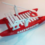 Moscone Pattino di salvataggio Modellino realizzato in materiale plastico con scritta incisa su opera morta