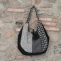 Borsa saccoccia in tessuto patchwork 