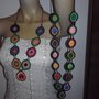 Collane Hippy multicolor all'uncinetto, cotone, accessorio donna handmade