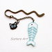 Segnalibro "Gatto sazio" realizzato con perline Miyuki delica
