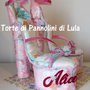 Torta di Pannolini grande femmina Pampers Baby Dry sandali tacco scarpe decollete rosa femmina principessa donna