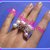 anello charms rosa