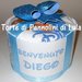 TORTA di PANNOLINI Pampers + BAVAGLINO NOME/DEDICA PERSONALIZZABILE, idea regalo nascita battesimo