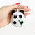 Panda portachiavi in pannolenci realizzato a mano, portachiavi animale, pupazzo panda, accessorio divertente, feltro, cotone
