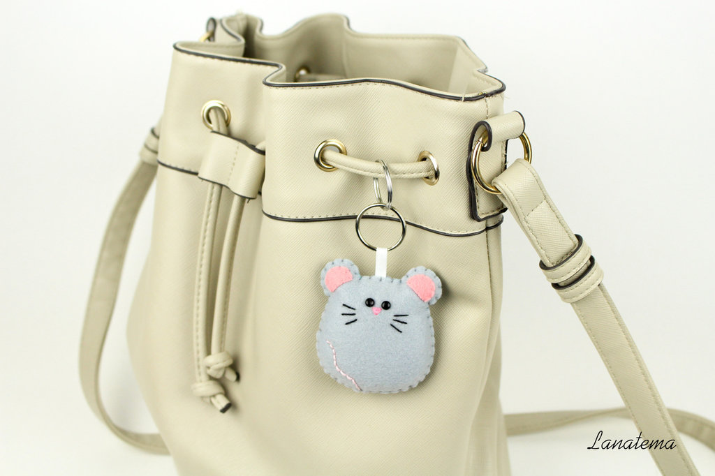 Organizer Per Borse In Nylon Con Portachiavi - 13 Tasche, Grigio, Dimensioni S