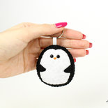 Portachiavi Luminoso A Forma Di Pinguino - Ciondolo Fosforescente Per Chiavi, Borsa O Zaino