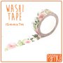 Washi Tape 7 metri - Fiori Roselline Rosa