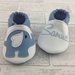 Scarpine ecopelle Elefantino azzurro personalizzate con nome - Bimbo 3/6 mesi