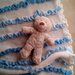 copertina ai ferri neonato fatta a mano lana - regalo nascita battesimo - azzurro celeste panna