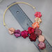 Collana kanzashi con fiori diversi colori
