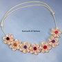 Collana kanzashi colore beige 1