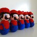 Super Mario e Luigi -portachiavi/bomboniera realizzati a mano