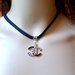 necklace inspirated cc choker strass black jewellery handmade bijou