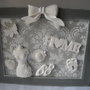 Quadro in stile shabby romantico con miniature femminili Cornice decorativa.Pezzo unico