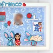 Quadretto nascita memory frame - tema Lilo & Stitch