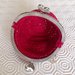 Borsellino rosso ciliegia fatto a mano all'uncinetto con cuori