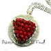 Collana Piatto con torta al cioccolato a forma di cuore con fragole fresche! - miniature kawaii