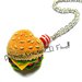 Collana Hamburger a forma di cuore - con insalata, pomodori, formaggio ecc - miniature, kawaii, fimo
