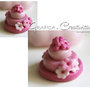 Mini cake segnaposto con fiori