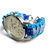 Orologio a bracciale divertente da donna who cares I'm already late / Bracciale blu di corda intrecciato