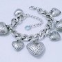 BRACCIALE IN ARGENTONE - CUORE + CUORE 