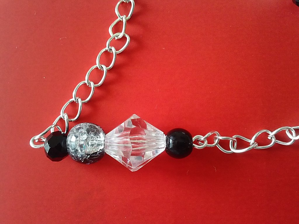 SOIMISS Collana Tai Ji Perle Bianche e Nere Design Creativo e Fashion