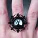 *Anello con cabochon di gatto nero - Black cat ring*