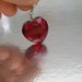 Orecchini in cristallo forma cuore colore rosso rubino