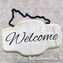 Targhetta in legno "WELCOME"